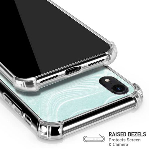 Marbleized Mint iPhone XR Clear Case