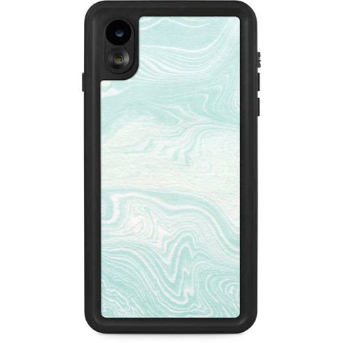 Marbleized Mint iPhone XR Waterproof Case