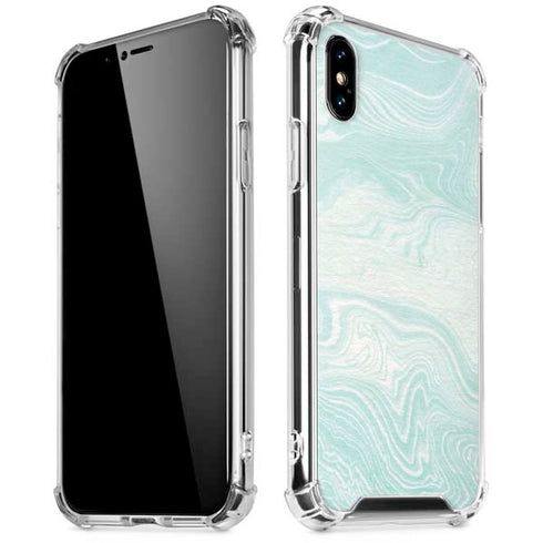 Marbleized Mint iPhone XS Max Clear Case