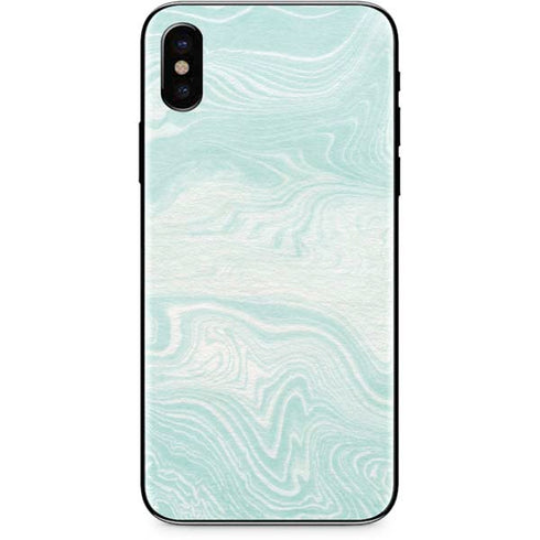 Marbleized Mint iPhone XS Max Skin
