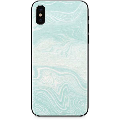 Marbleized Mint iPhone XS Skin