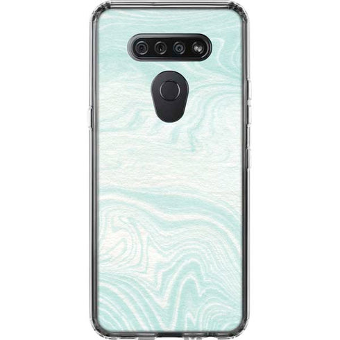 Marbleized Mint LG K51/Q51 Clear Case