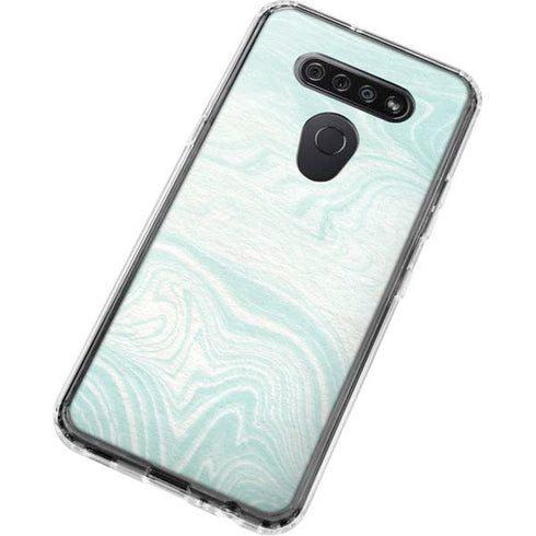 Marbleized Mint LG K51/Q51 Clear Case