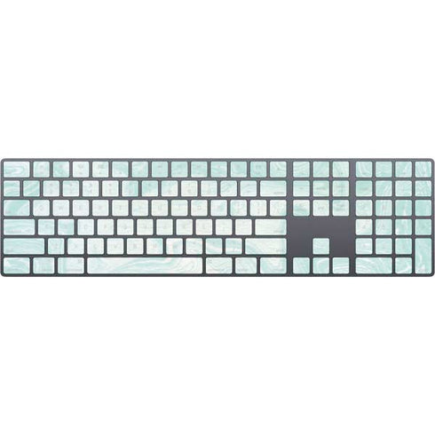 Marbleized Mint Magic Keyboard with Numeric Keypad Skin