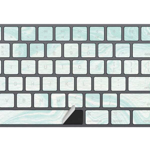 Marbleized Mint Magic Keyboard with Numeric Keypad Skin