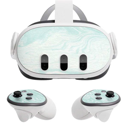 Marbleized Mint Meta Quest 3 Skin