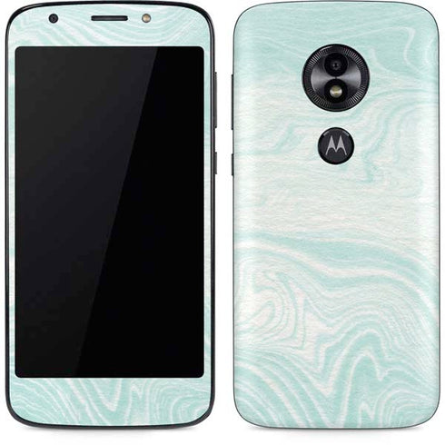 Marbleized Mint Moto E5 Play Skin