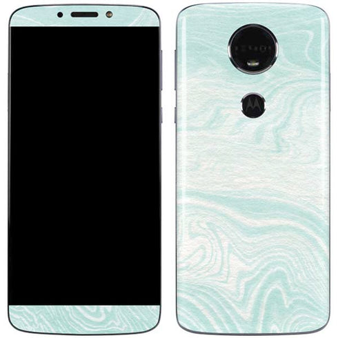 Marbleized Mint Moto E5 Plus Skin