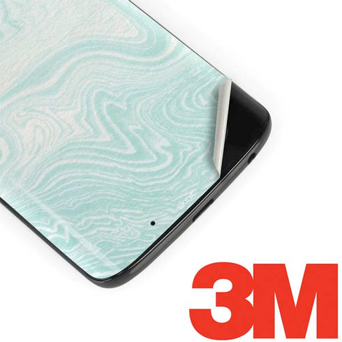 Marbleized Mint Moto G6 Skin