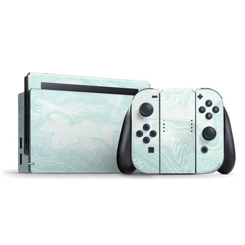 Marbleized Mint Nintendo Switch Bundle Skin