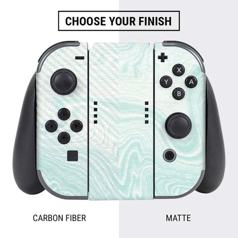 Marbleized Mint Nintendo Switch Bundle Skin