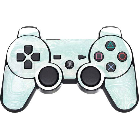 Marbleized Mint PS3 Dual Shock wireless controller Skin