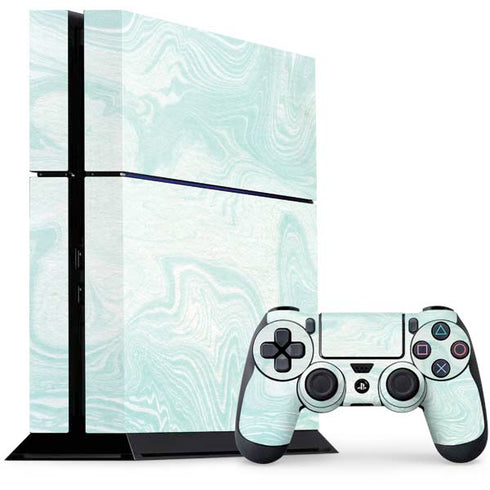 Marbleized Mint PS4 Console and Controller Bundle Skin