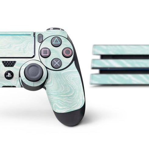 Marbleized Mint PS4 Pro Bundle Skin