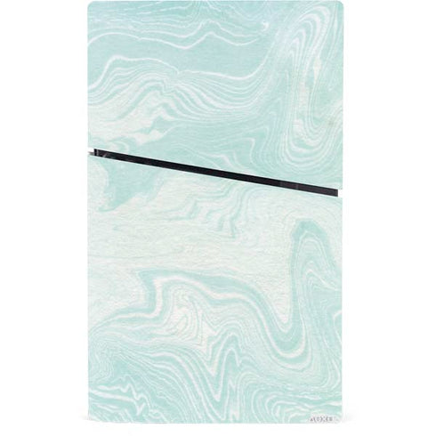 Marbleized Mint PS5 Slim Digital Edition Bundle Skin