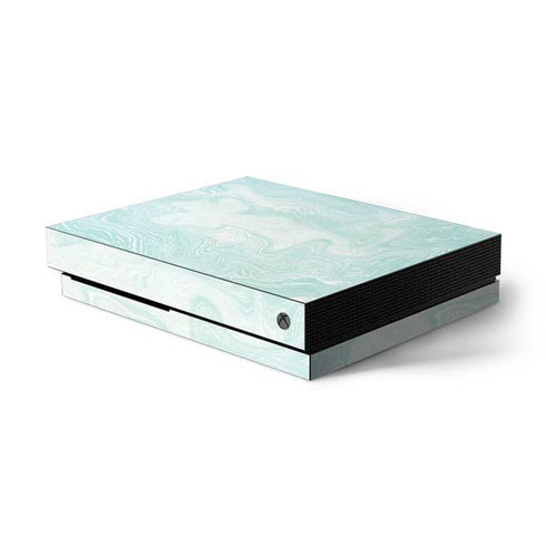 Marbleized Mint Xbox One X Console Skin