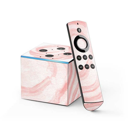 Marbleized Pink Fire TV Cube Skin
