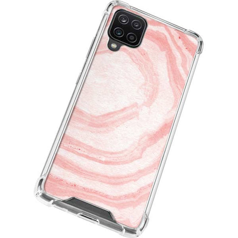 Marbleized Pink Galaxy A12 Clear Case
