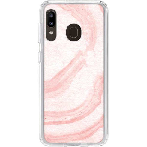 Marbleized Pink Galaxy A20 Clear Case