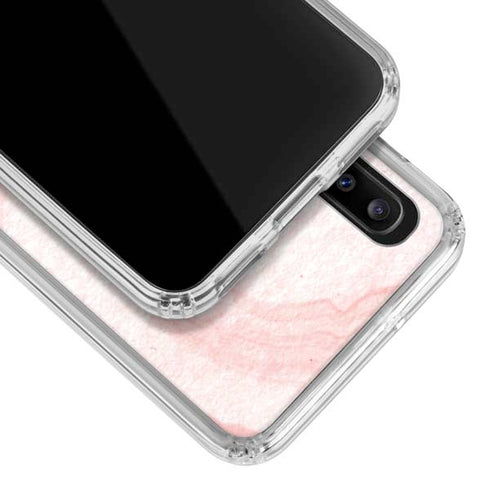Marbleized Pink Galaxy A20 Clear Case