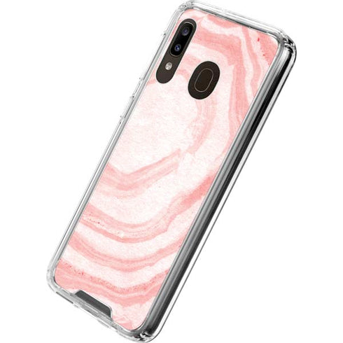 Marbleized Pink Galaxy A30 Clear Case
