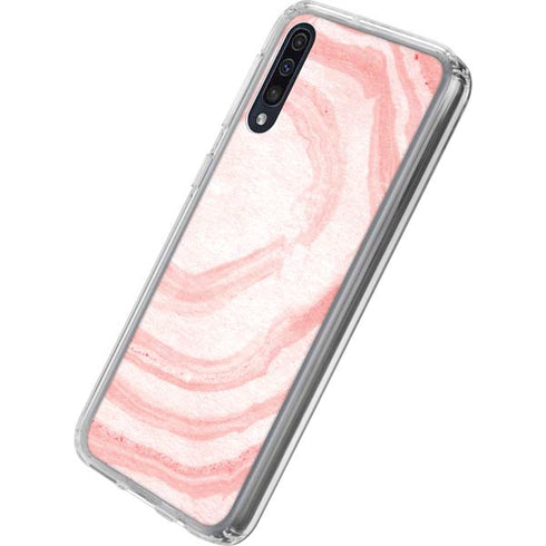 Marbleized Pink Galaxy A50 Clear Case