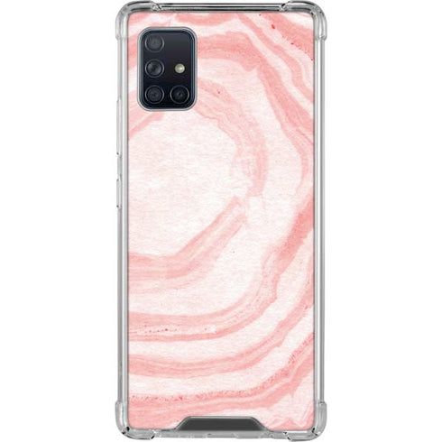 Marbleized Pink Galaxy A51 5G Clear Case