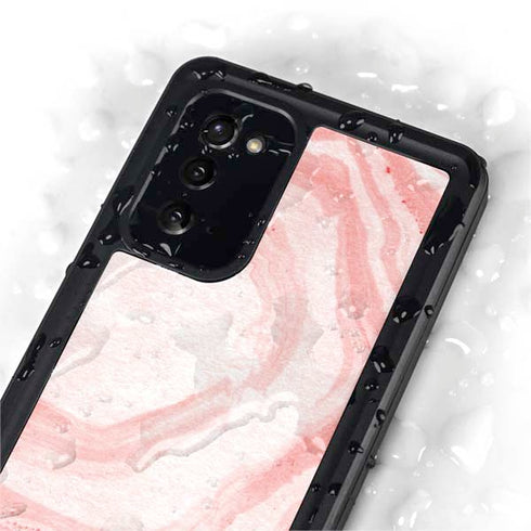 Marbleized Pink Galaxy Note20 5G Waterproof Case
