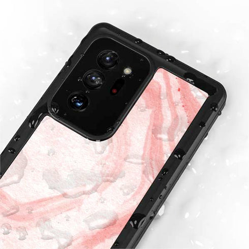 Marbleized Pink Galaxy Note20 Ultra 5G Waterproof Case
