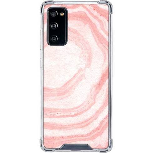 Marbleized Pink Galaxy S20 FE Clear Case