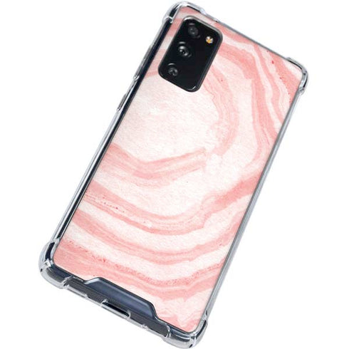 Marbleized Pink Galaxy S20 FE Clear Case