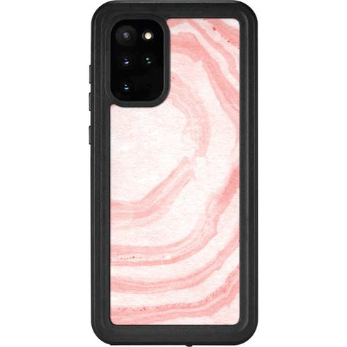 Marbleized Pink Galaxy S20 Plus Waterproof Case