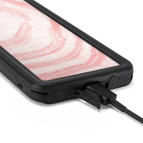 Marbleized Pink Galaxy S20 Plus Waterproof Case