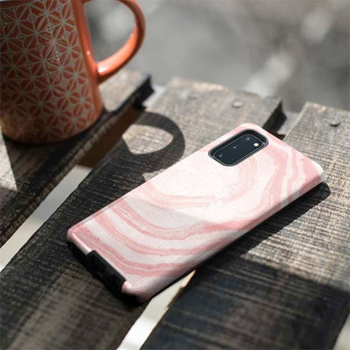 Marbleized Pink Galaxy S20 Pro Case