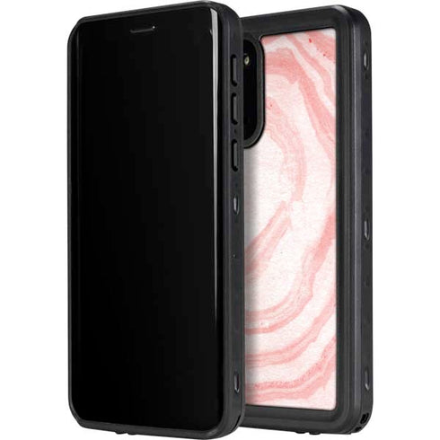 Marbleized Pink Galaxy S20 Waterproof Case