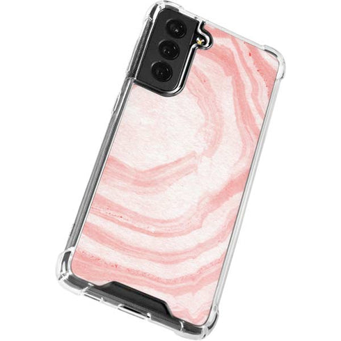 Marbleized Pink Galaxy S22 Clear Case