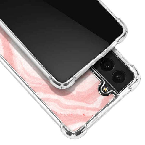 Marbleized Pink Galaxy S22 Plus Clear Case