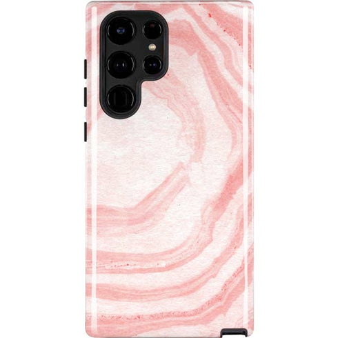 Marbleized Pink Galaxy S22 Ultra Pro Case