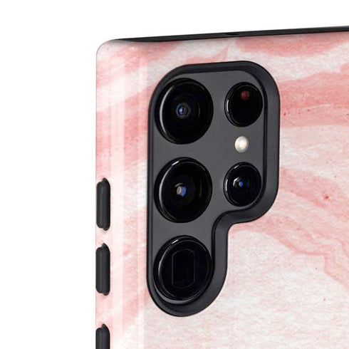 Marbleized Pink Galaxy S22 Ultra Pro Case