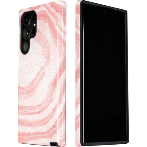 Marbleized Pink Galaxy S22 Ultra Pro Case