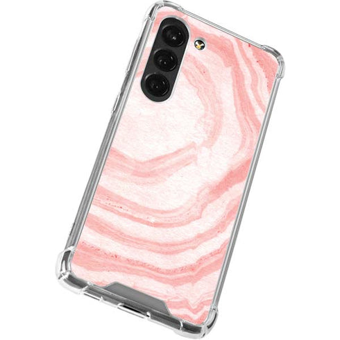 Marbleized Pink Galaxy S23 Clear Case