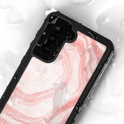 Marbleized Pink Galaxy S23 Waterproof Case