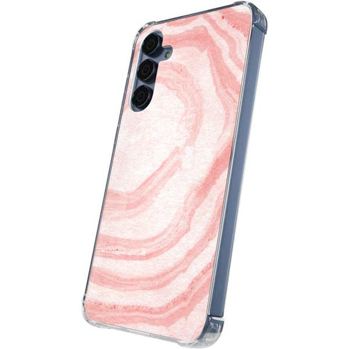 Marbleized Pink Galaxy S24 Clear Case