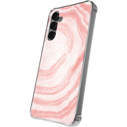 Marbleized Pink Galaxy S24 Plus Clear Case