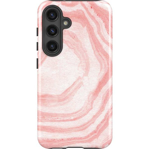 Marbleized Pink Galaxy S24 Plus Impact Case