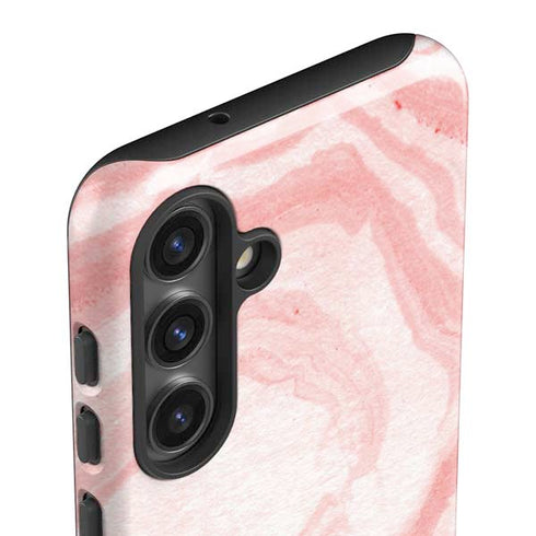 Marbleized Pink Galaxy S24 Plus Impact Case