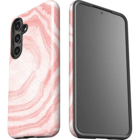 Marbleized Pink Galaxy S24 Plus Impact Case
