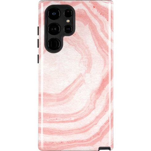 Marbleized Pink Galaxy S24 Ultra Impact Case