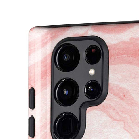 Marbleized Pink Galaxy S24 Ultra Impact Case