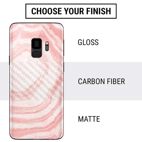 Marbleized Pink Galaxy S9 Skin